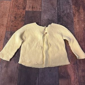 Zara Knitwear Toddler Yellow Cardigan